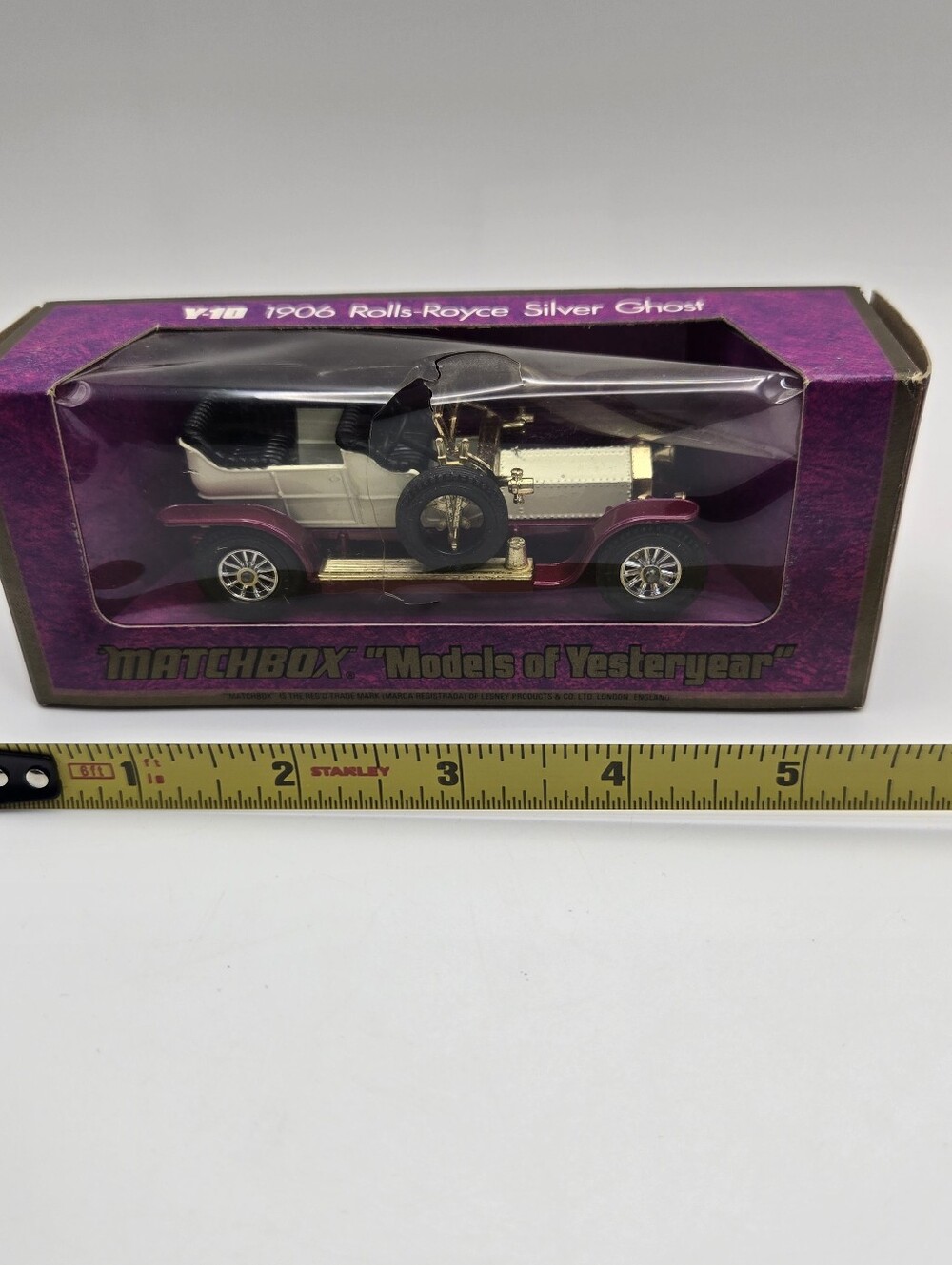 Vintage Matchbox Models Yesteryear Y10 1906 Rolls-Royce Silver Ghost Diecast Car